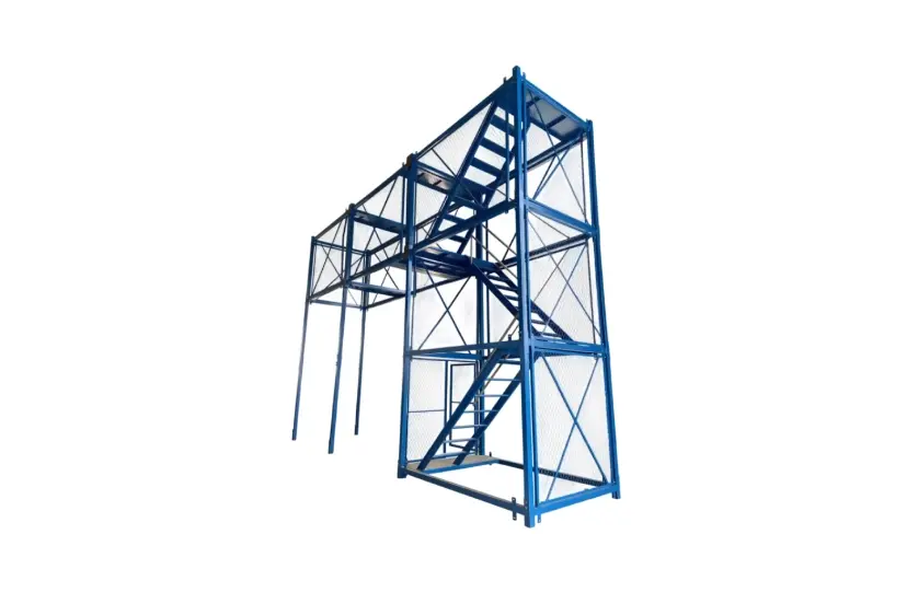 Construction Safety Ladder Cage Tower Stairs Construction Safety Ladder Cage Tower Stairs