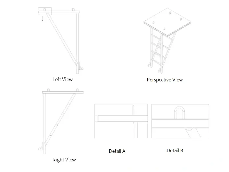 Hebei Xinjiuyi Patent for Elevator Shaft Working Platform Detail View 2